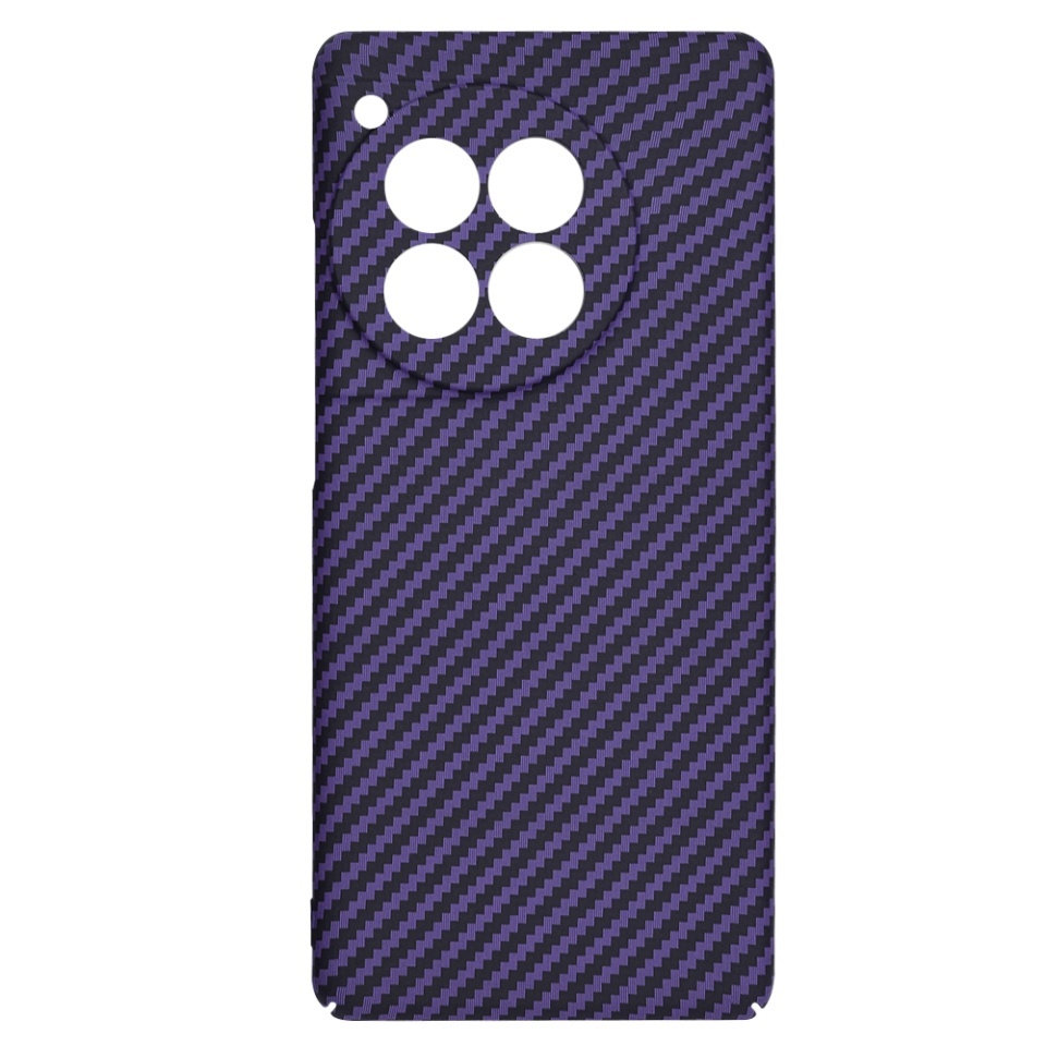 Husa pentru OnePlus 12R, SKYDDAR INNOVATION, textura carbon, Carbonite FiberShell, set cu sticker, Mov, - 3 | YEO