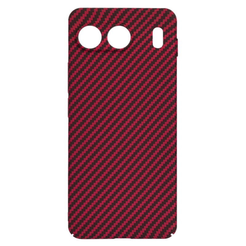 Husa pentru OnePlus Nord 4, Finisaj Premium cu Textura de Carbon, Design Elegant, SKDR CarbonFlex - Rosu - 1 | YEO