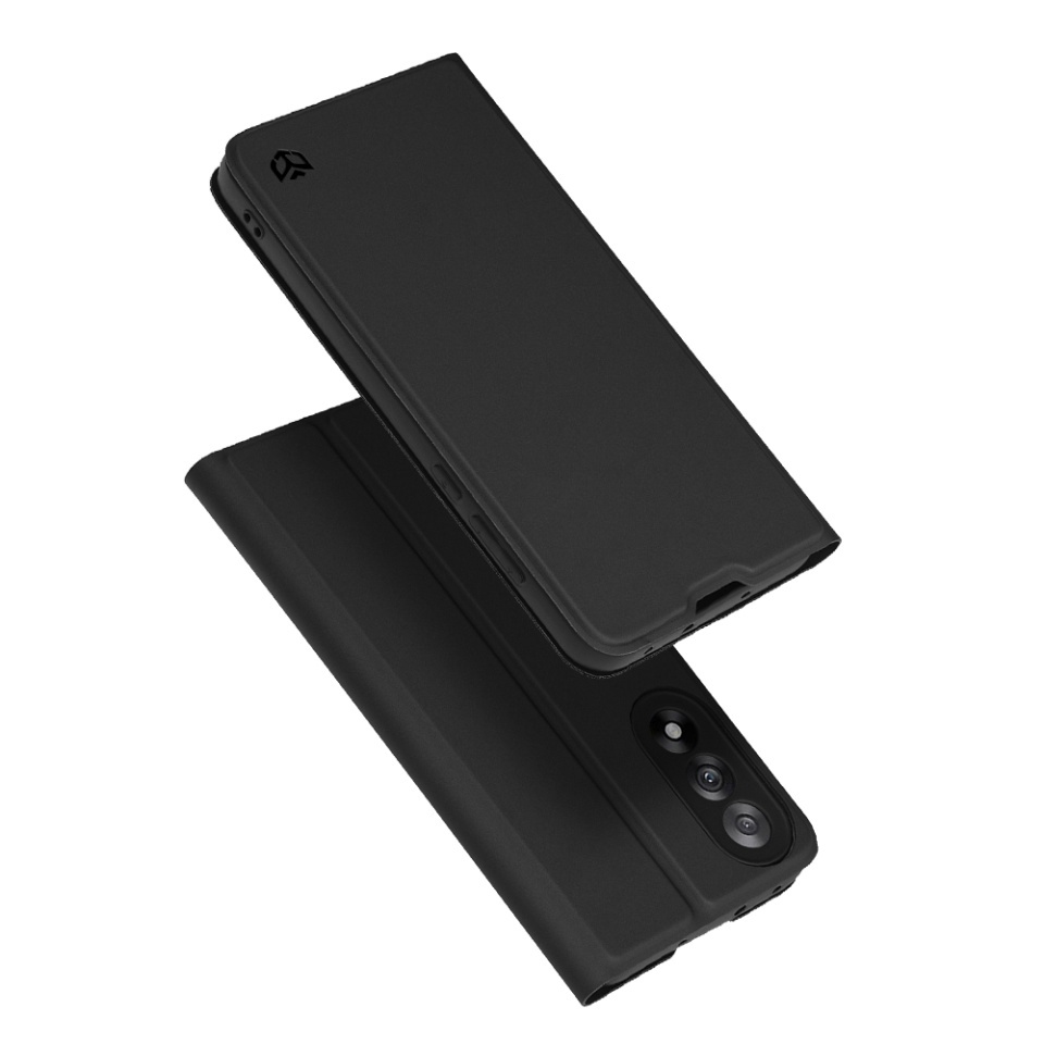 Husa pentru OnePlus Nord 5, SKYDDAR INNOVATION, Magskin Book, tip Carte cu Portofel Interior, set cu sticker, Negru