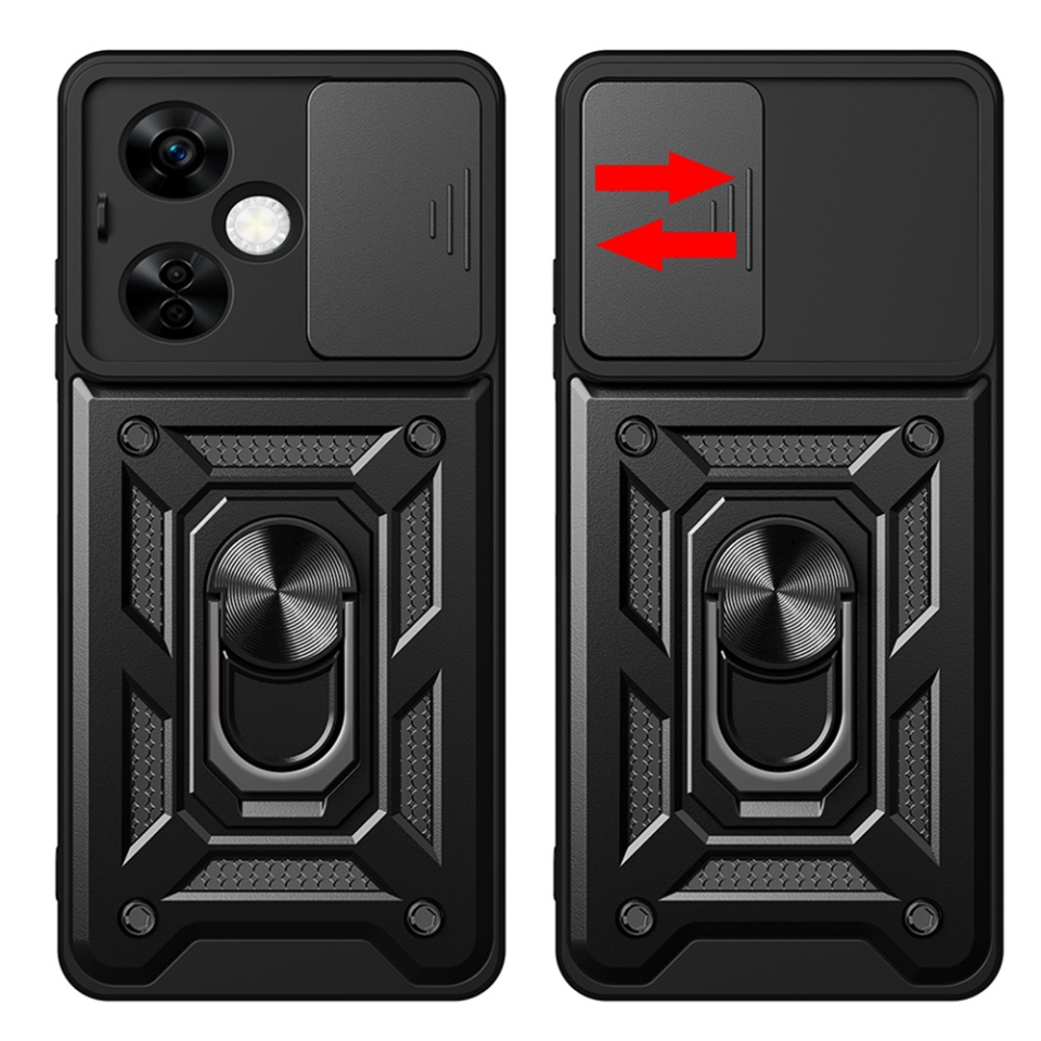 Husa pentru OnePlus Nord CE4 Lite cu inel magnetic si protectie camera Skyddar CamShield - Roz - 2 | YEO