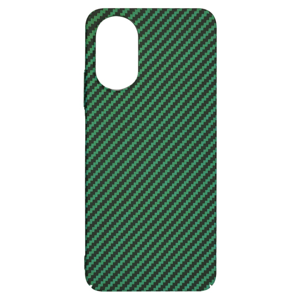 Husa pentru Oppo A38 / A18, Finisaj Premium cu Textura de Carbon, Design Elegant, SKDR CarbonFlex - Verde - 3 | YEO