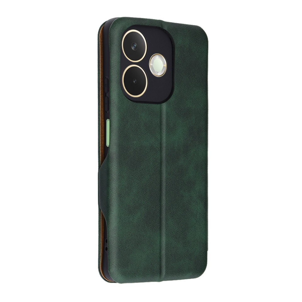 Husa pentru Oppo A5 Pro 5G / A5 Pro 4G, SKYDDAR INNOVATION, Safe Wallet tip carte din Piele Ecologica, Suport Carduri, Inchidere Magnetica, Verde, set cu sticker - 5