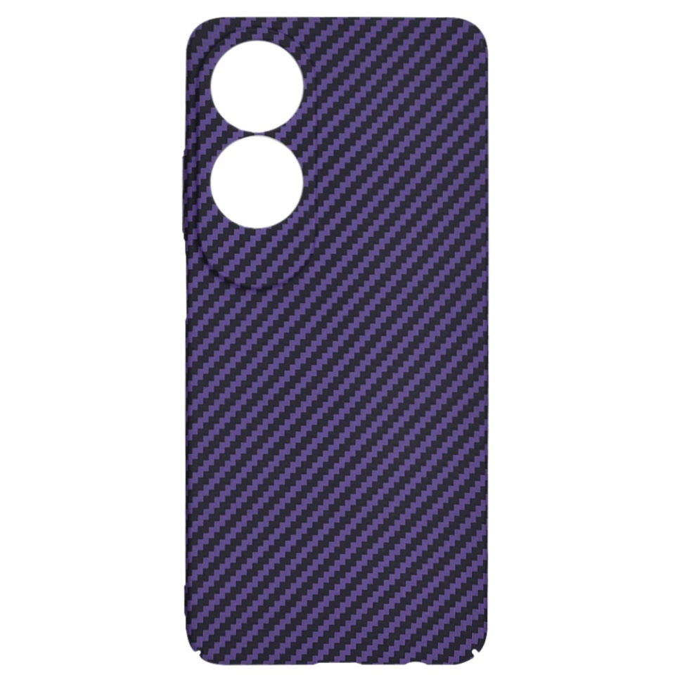 Husa pentru Oppo A60 4G, SKYDDAR INNOVATION, textura carbon, Carbonite FiberShell, set cu sticker, Mov, - 3 | YEO