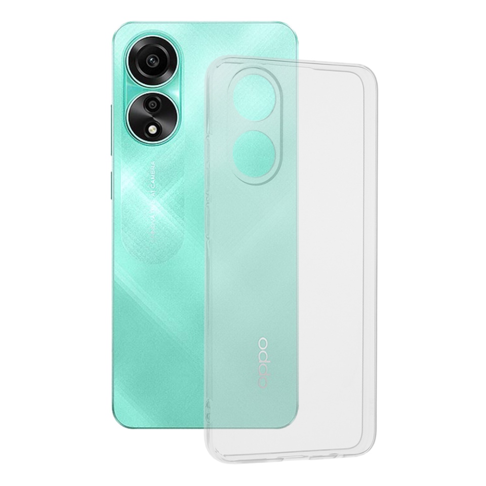 Husa pentru Oppo A78 4G din silicon transparent, SKDR ClearGuard - Transparent
