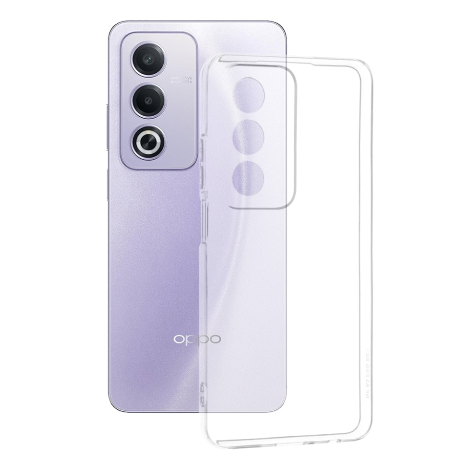 Husa pentru Oppo A80 5G, SKYDDAR INNOVATION, ClearGuard, din silicon transparent, Transparenta, set cu sticker