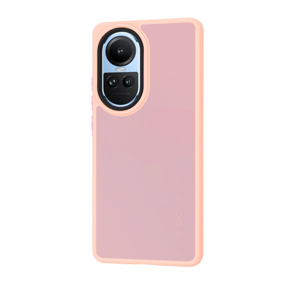 Husa pentru Oppo Reno10 / Reno10 Pro, SKYDDAR INNOVATION, HaloFrost, AntiSoc, set cu sticker, Roz - 1 | YEO