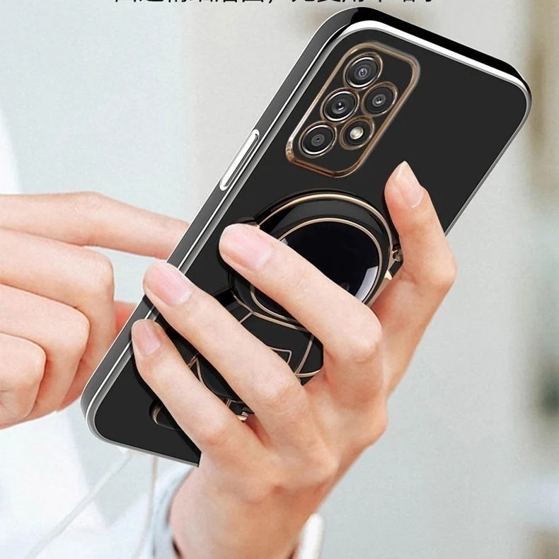 Husa pentru Oppo Reno12 F, suport Kickstand Astronaut, Negru - 3 | YEO