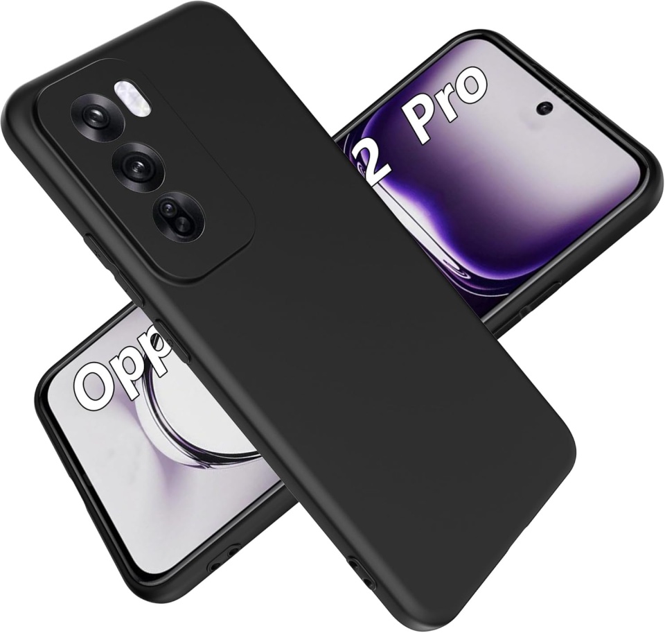 Husa pentru Oppo Reno12 Pro din Silicon Catifelat, Protectie Premium, Skyddar SoftElegance - Negru