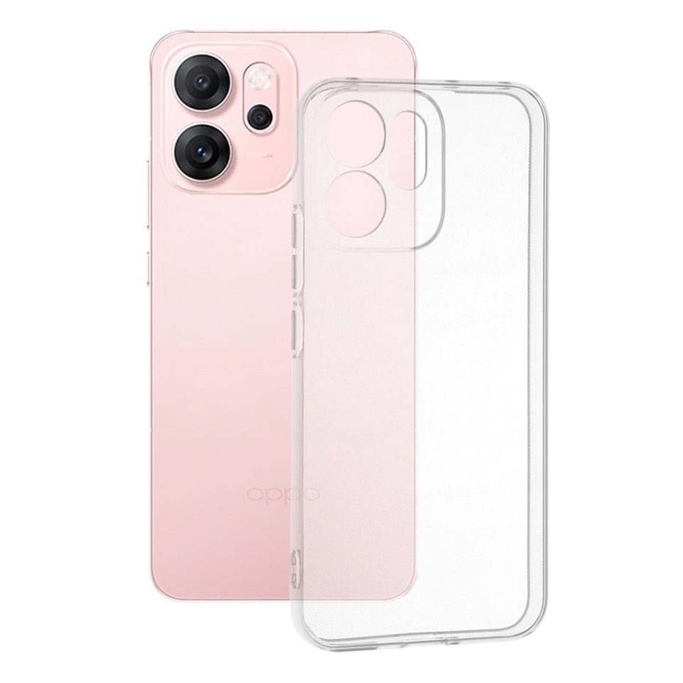 Husa pentru Oppo Reno14 FS 5G / Reno14 F, SKYDDAR INNOVATION, ClearGuard, din silicon transparent, set cu sticker, Transparenta
