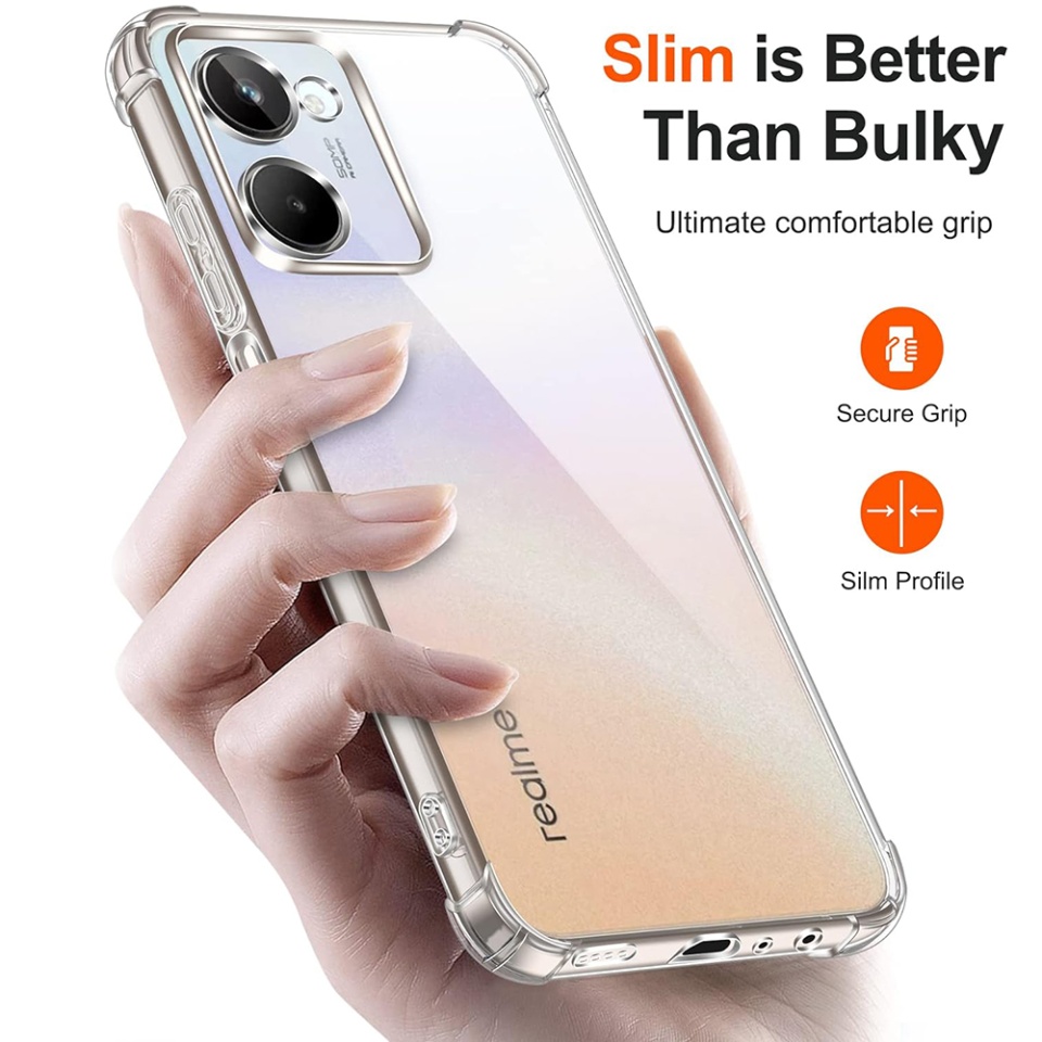 Husa pentru Realme 10 4G , SKYDDAR INNOVATION, Shockproof Clear din Silicon Slim, Transparenta, set cu sticker - 1 | YEO