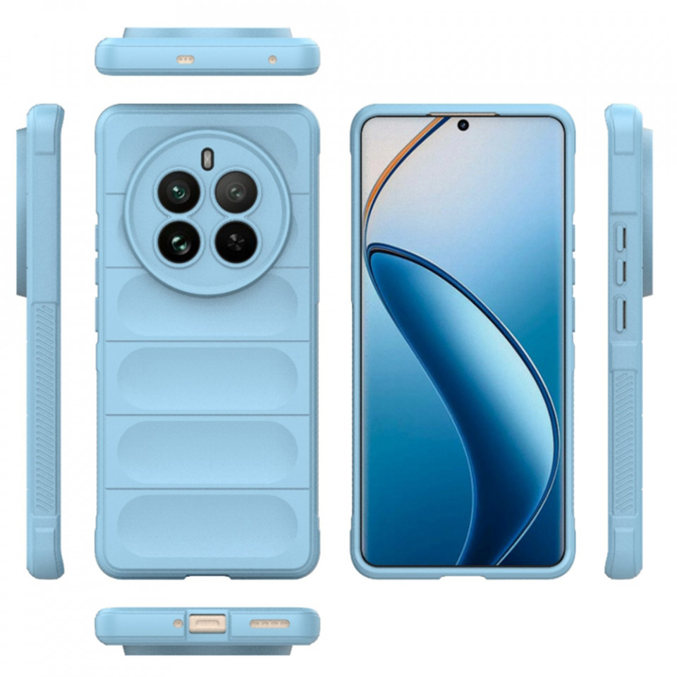 Husa pentru Realme 12 Pro / 12 Pro+ eleganta, din silicon mat, SKDR Vogue - Bleu - 1 | YEO
