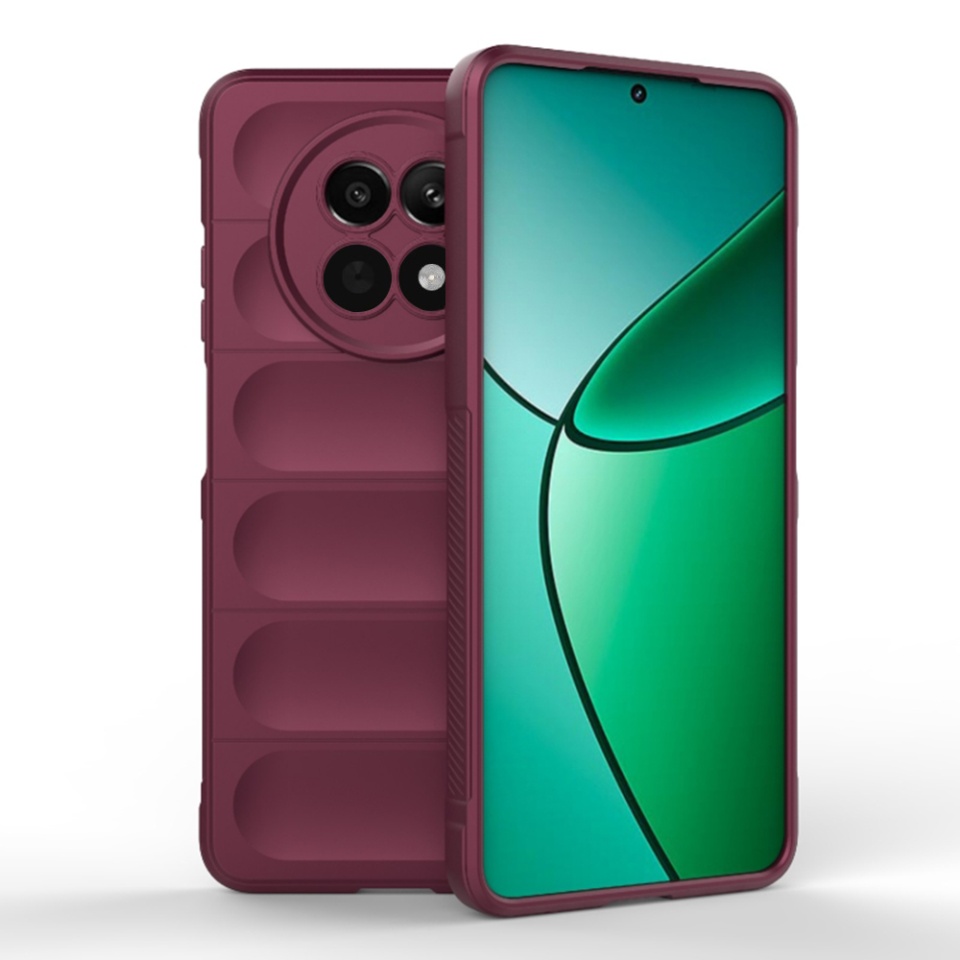 Husa pentru Realme 12x / 12 eleganta, din silicon mat, SKDR Vogue - Bordo