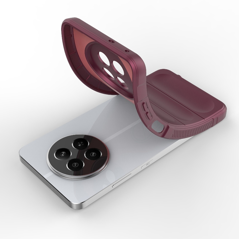 Husa pentru Realme 12x / 12 eleganta, din silicon mat, SKDR Vogue - Rosu - 2 | YEO