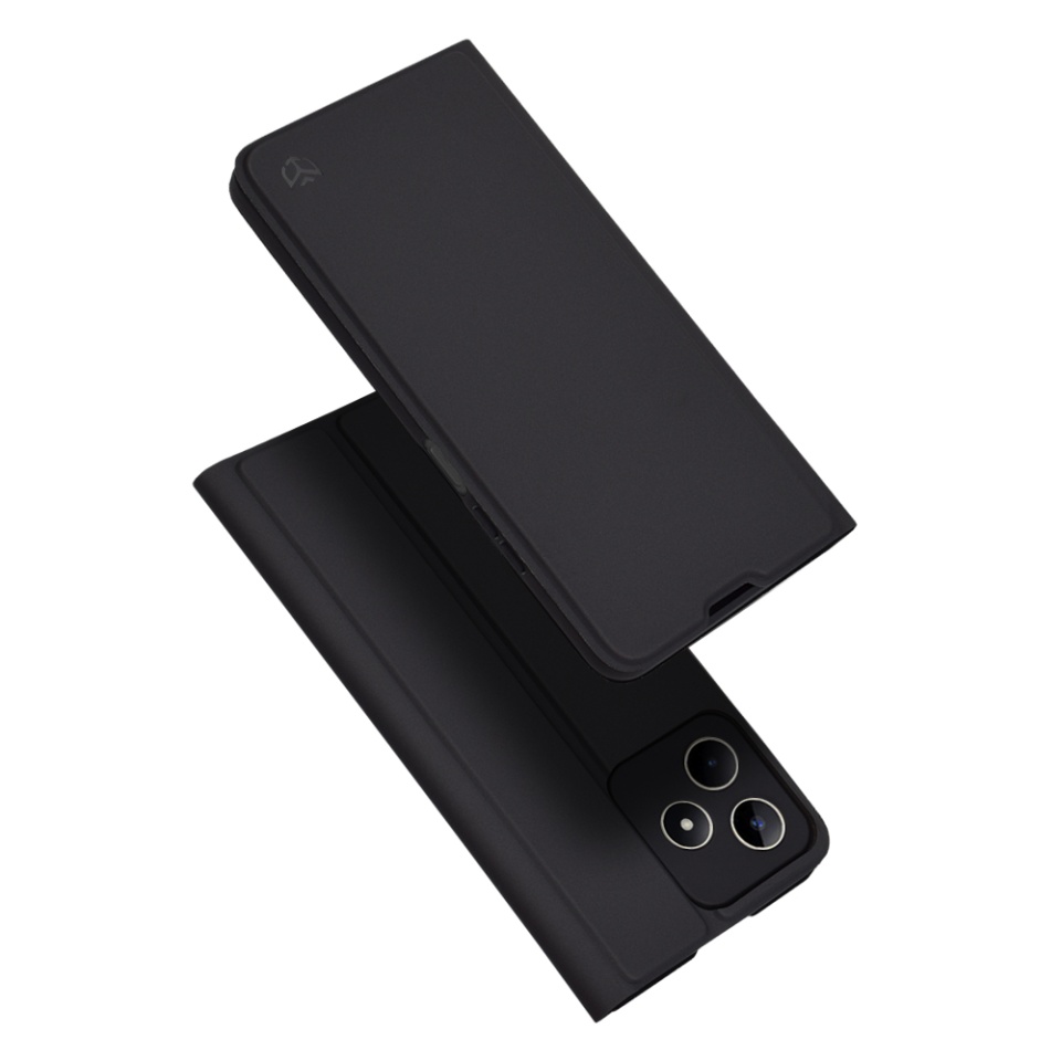 Husa pentru Realme C53, SKYDDAR INNOVATION, Magskin Book, tip Carte cu Portofel Interior, set cu sticker, Negru