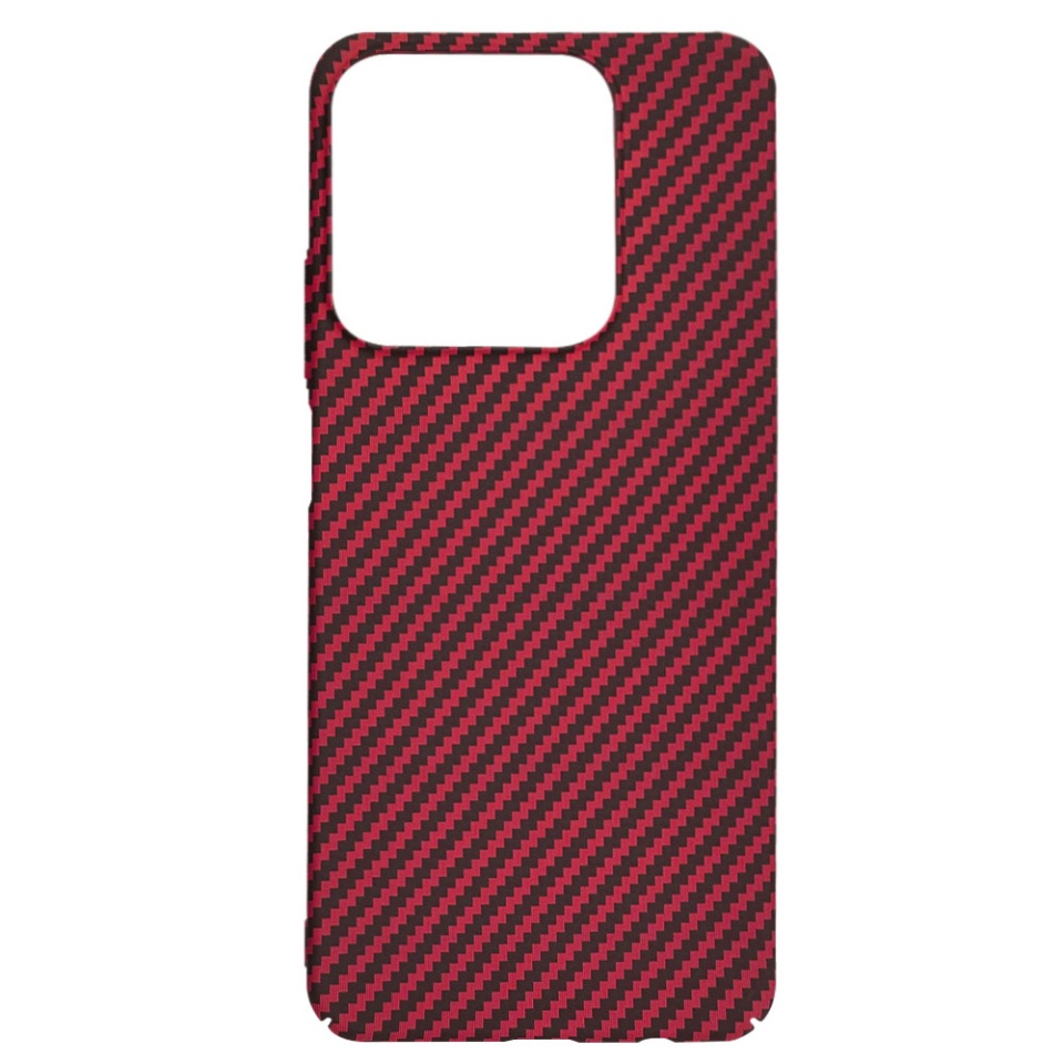 Husa pentru Realme C63 / C61, Finisaj Premium cu Textura de Carbon, Design Elegant, SKDR CarbonFlex - Rosu - 3 | YEO