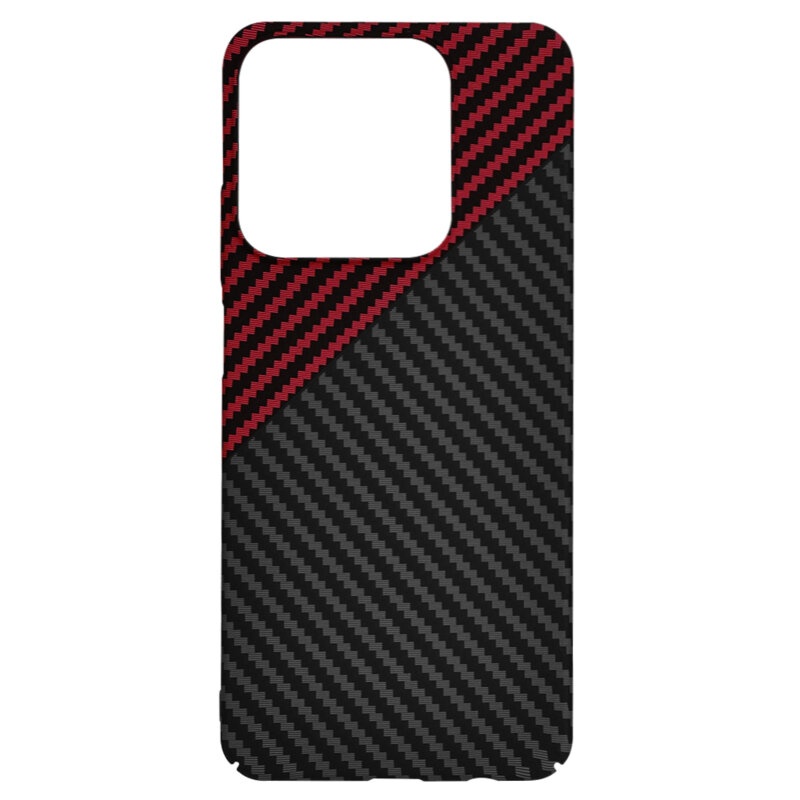 Husa pentru Realme C63 / C61, Finisaj Premium cu Textura de Carbon, Design Elegant, SKDR CarbonFlex - Rosu inchis - 1 | YEO