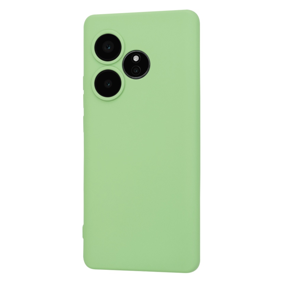 Husa pentru Realme GT 6 / GT 6T din Silicon Catifelat, Protectie Premium, Skyddar SoftElegance - Verde deschis - 3 | YEO