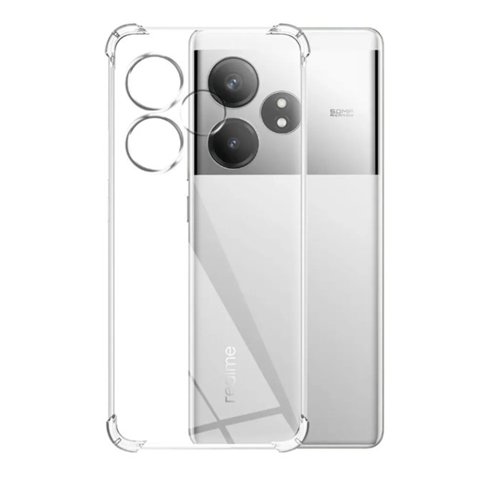 Husa pentru Realme GT 6 / GT 6T , SKYDDAR INNOVATION, Shockproof Clear din Silicon Slim, Transparenta, set cu sticker - 3 | YEO