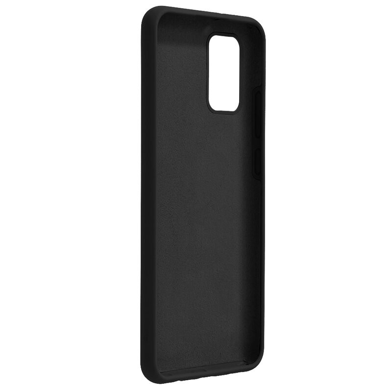 Husa pentru Samsung Galaxy A03S din Silicon Catifelat, Protectie Premium, Skyddar SoftElegance - Negru - 2 | YEO