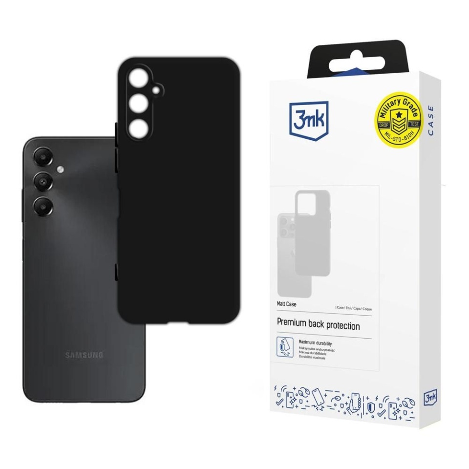 Husa pentru Samsung Galaxy A05s, 3mk Matt Case, Negru