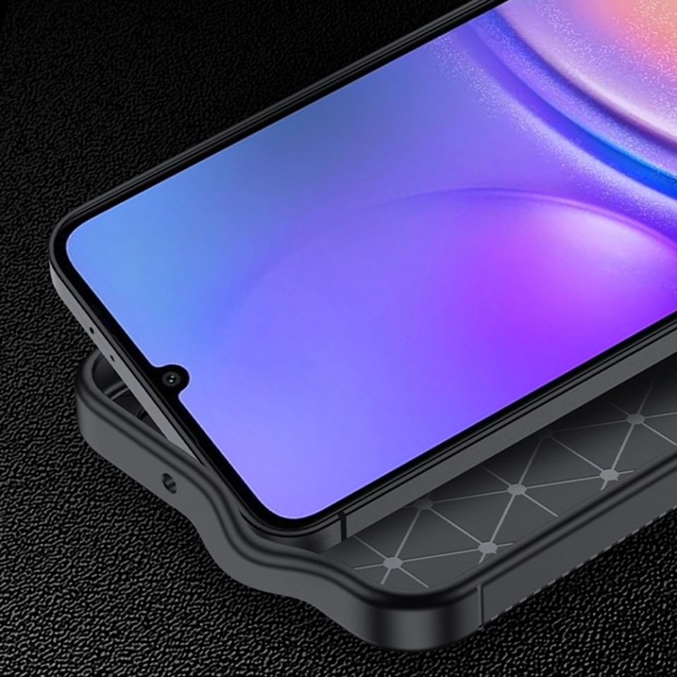 Husa pentru Samsung Galaxy A06, SKYDDAR INNOVATION, CarbonFiber, Antisoc, Negru, set cu sticker - 2 | YEO