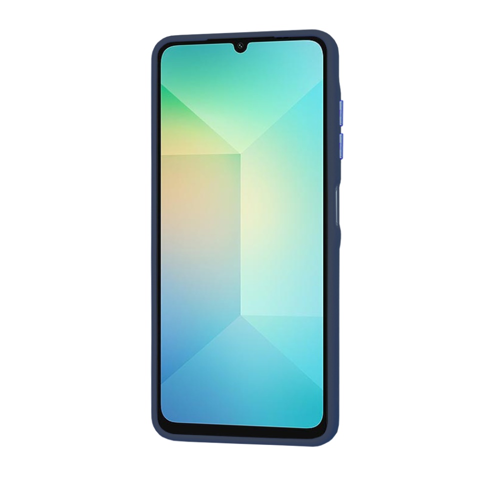 Husa pentru Samsung Galaxy A06, SKYDDAR INNOVATION, HaloFrost, AntiSoc, Bleumarin, set cu sticker - 1 | YEO