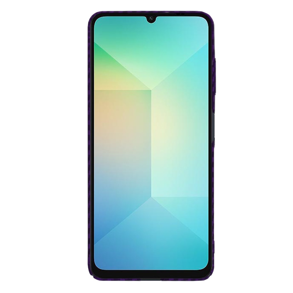 Husa pentru Samsung Galaxy A06, SKYDDAR INNOVATION, textura carbon, Carbonite FiberShell, Mov, set cu sticker - 1 | YEO