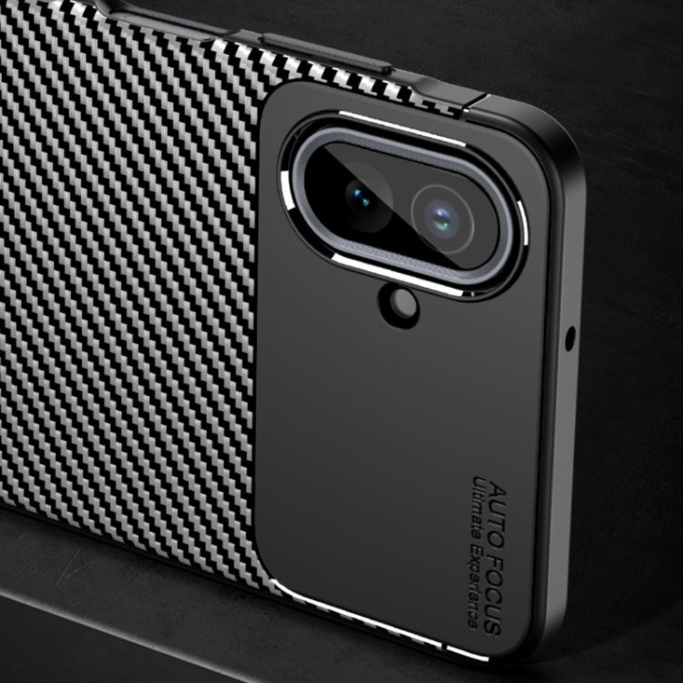 Husa pentru Samsung Galaxy A07 4G, SKYDDAR INNOVATION, CarbonFiber, Antisoc, set cu sticker, Negru - 1 | YEO
