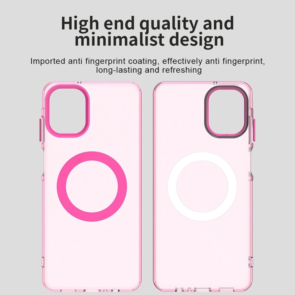 Husa pentru Samsung Galaxy A07 4G, SKYDDAR INOVATION, CandyCase, Magsafe, set cu sticker, Roz - 2 | YEO