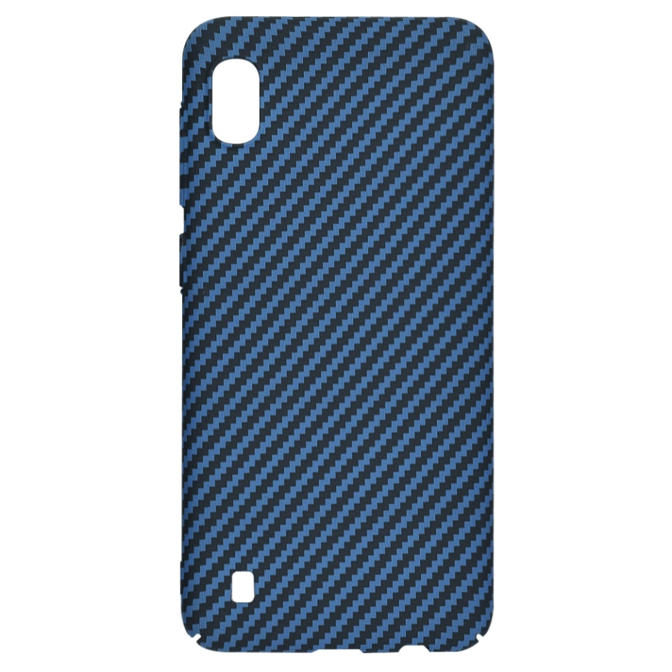 Husa pentru Samsung Galaxy A10, Finisaj Premium cu Textura de Carbon, Design Elegant, SKDR CarbonFlex - Cyan - 3 | YEO