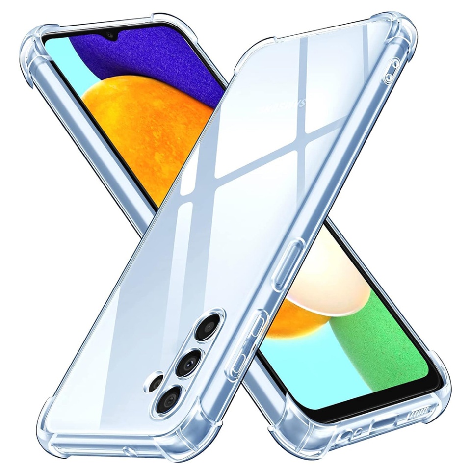 Husa pentru Samsung Galaxy A13 5G / Galaxy A04S , SKYDDAR INNOVATION, Shockproof Clear din Silicon Slim, Transparenta, set cu sticker