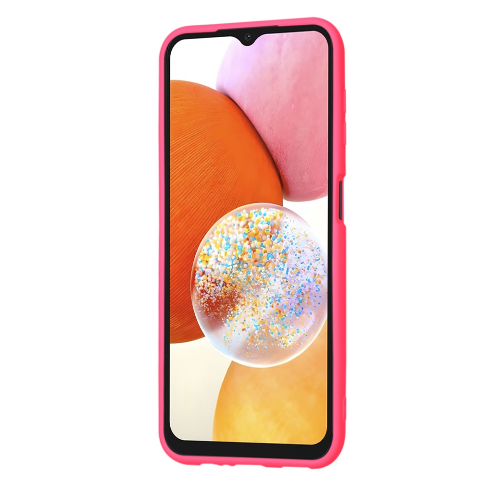 Husa pentru Samsung Galaxy A14 5G / Galaxy A14 4G din Silicon Catifelat, Protectie Premium, Skyddar SoftElegance - Fucsia - 2 | YEO