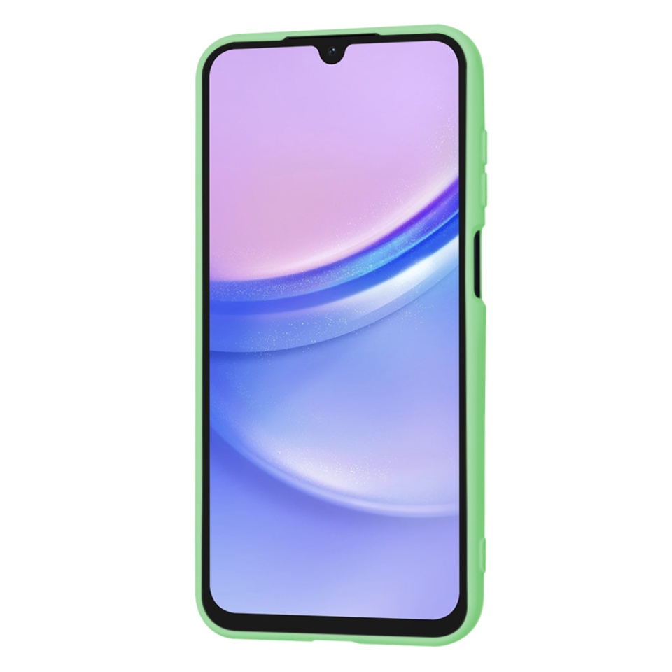 Husa pentru Samsung Galaxy A15 4G / Galaxy A15 5G, SKYDDAR INNOVATION, din Silicon Catifelat, SoftElegance , Verde deschis, set cu sticker - 1 | YEO