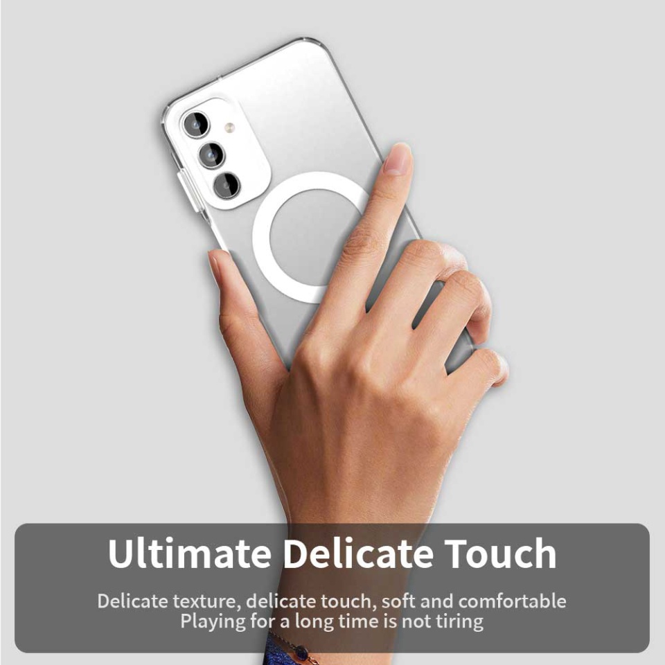 Husa pentru Samsung Galaxy A15 4G / Galaxy A15 5G, SKYDDAR INOVATION, CandyCase, Magsafe, set cu sticker, Alb - 1 | YEO