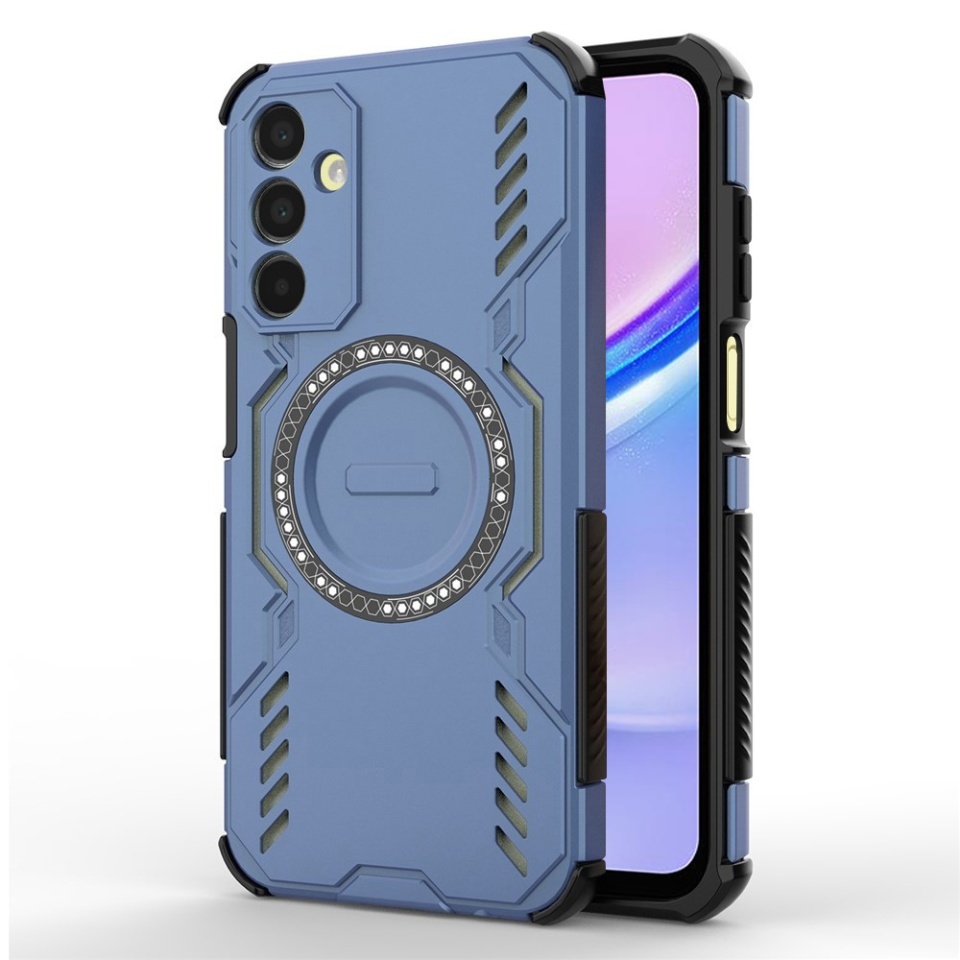 Husa pentru Samsung Galaxy A15 4G / Galaxy A15 5G, SKYDDAR INOVATION, ArmorMag, Magsafe, set cu sticker, Albastru