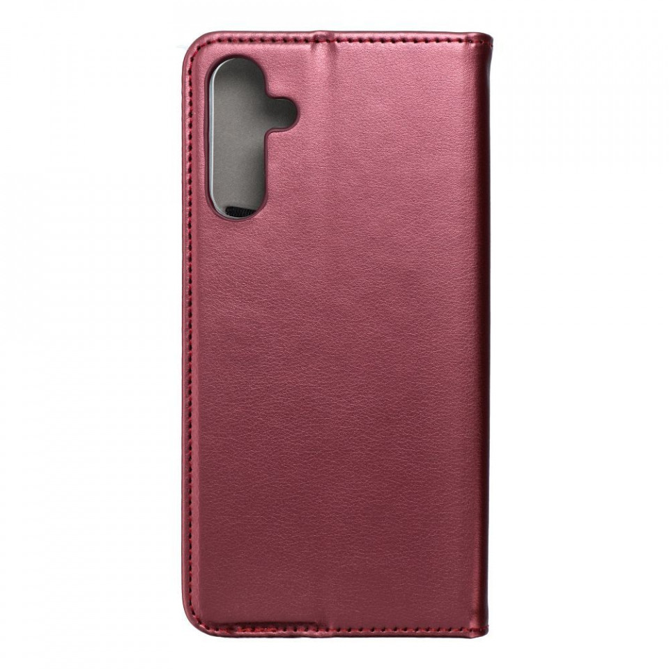 Husa pentru Samsung Galaxy A15 tip carte, Skyddar Smart Magnet - Burgundy - 1 | YEO