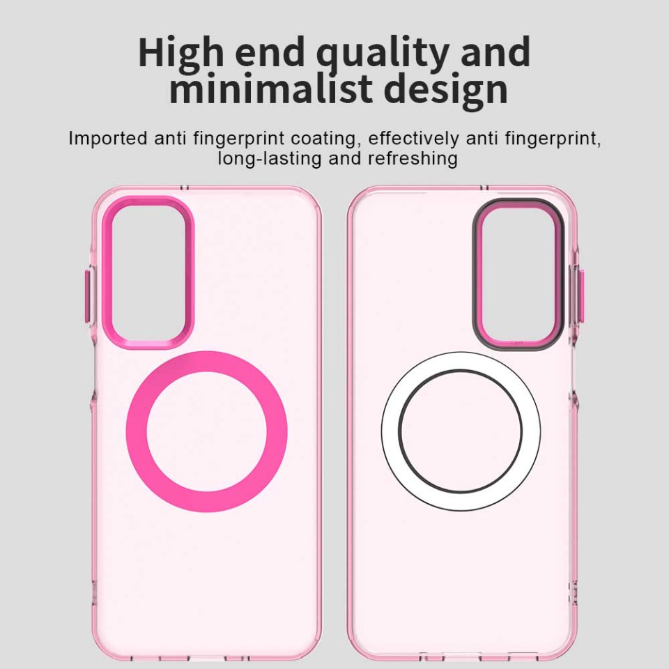 Husa pentru Samsung Galaxy A16 4G / Galaxy A16 5G, SKYDDAR INOVATION, CandyCase, Magsafe, set cu sticker, Roz - 3 | YEO