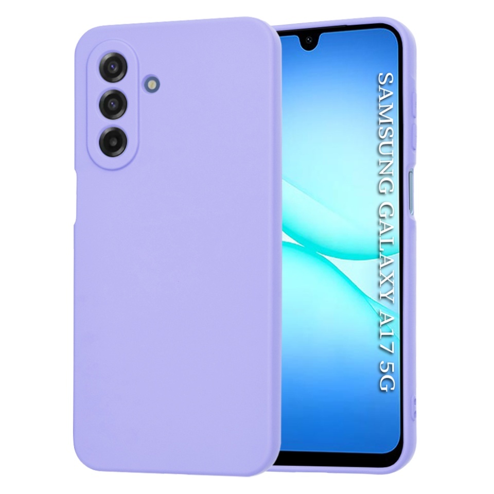 Husa pentru Samsung Galaxy A17 5G, SKYDDAR INNOVATION, din Silicon Catifelat, SoftElegance, set cu sticker, Violet