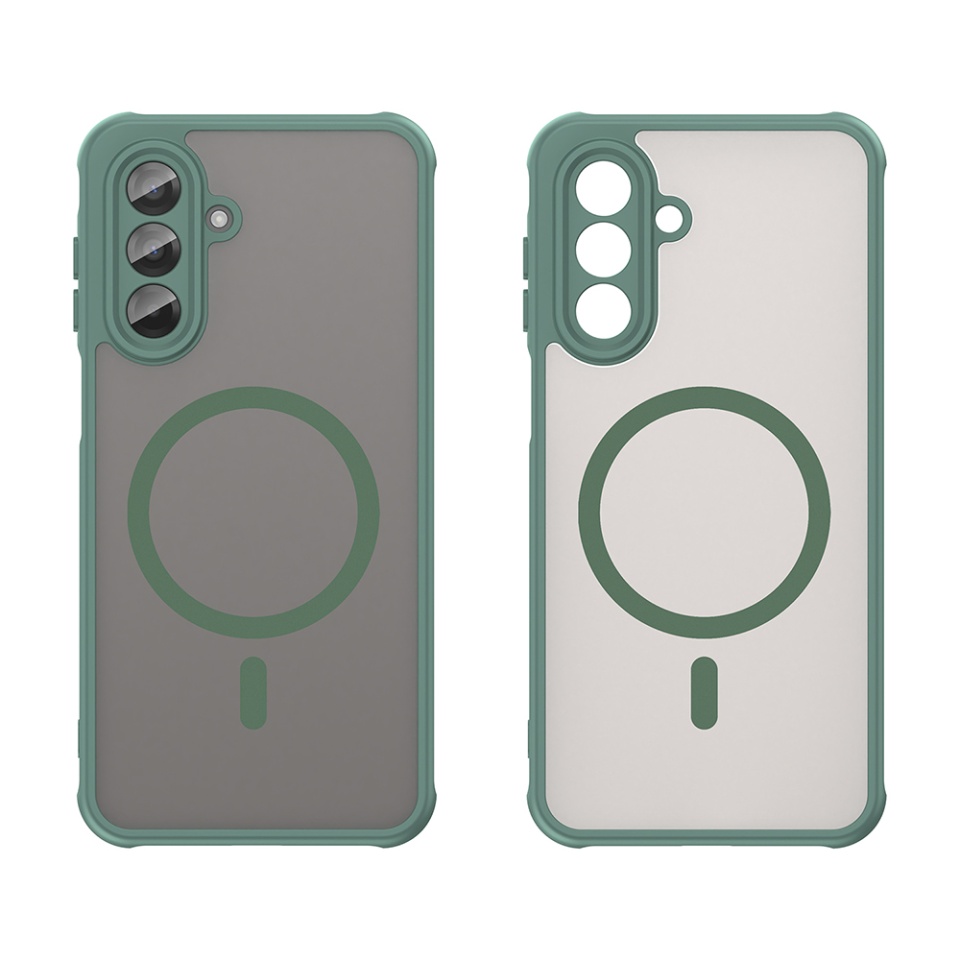 Husa pentru Samsung Galaxy A17 5G, SKYDDAR INNOVATION, HaloFrost MagSafe II, Antisoc, set cu sticker, Verde - 1 | YEO