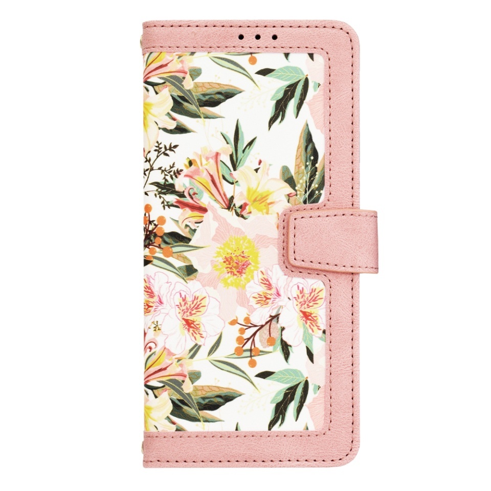 Husa pentru Samsung Galaxy A25 5G, SKYDDAR INNOVATION, Flipcraft din Piele Ecologică, Stand Integrat, Buzunare pentru Carduri, set cu sticker, Roz - 1 | YEO