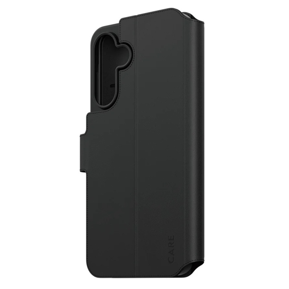 Husa pentru Samsung Galaxy A26 5G, PanzerGlass, CARE Feature Kickstand Wallet Case, Tip Carte cu Inchidere Magnetica, Suport Stand si Slot Card Protectie 360°, Testata la Socuri, Negru - 1 | YEO
