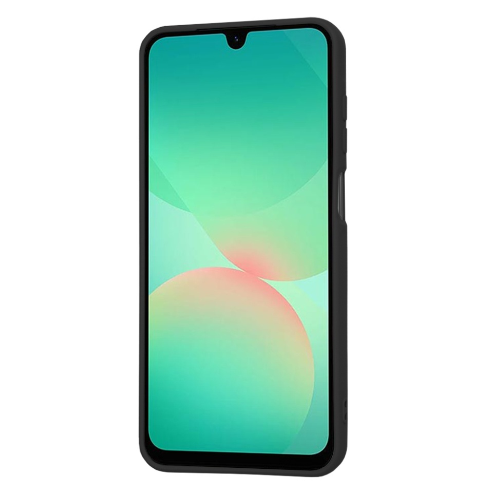 Husa pentru Samsung Galaxy A26 5G, SKYDDAR INNOVATION, din Silicon Catifelat, SoftElegance, set cu sticker, Negru - 1 | YEO