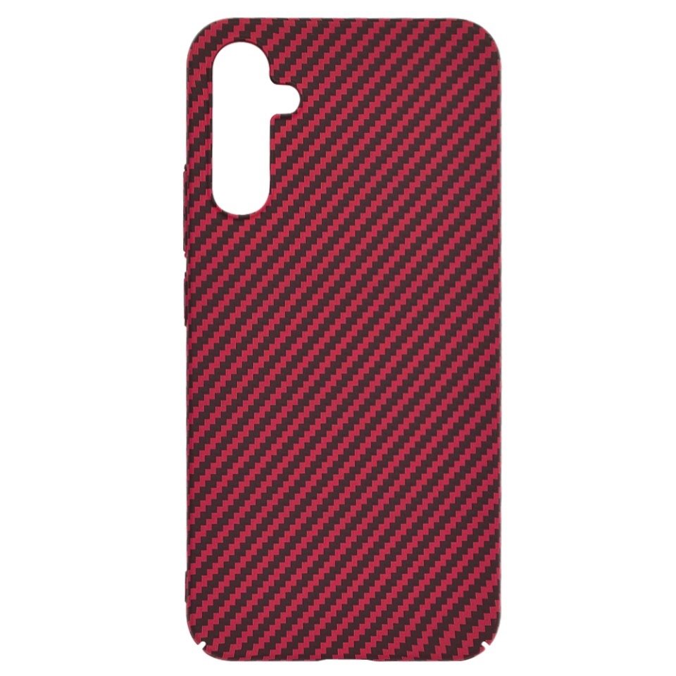 Husa pentru Samsung Galaxy A34 5G, SKYDDAR INNOVATION, textura carbon, Carbonite FiberShell, set cu sticker, Rosu, - 3 | YEO