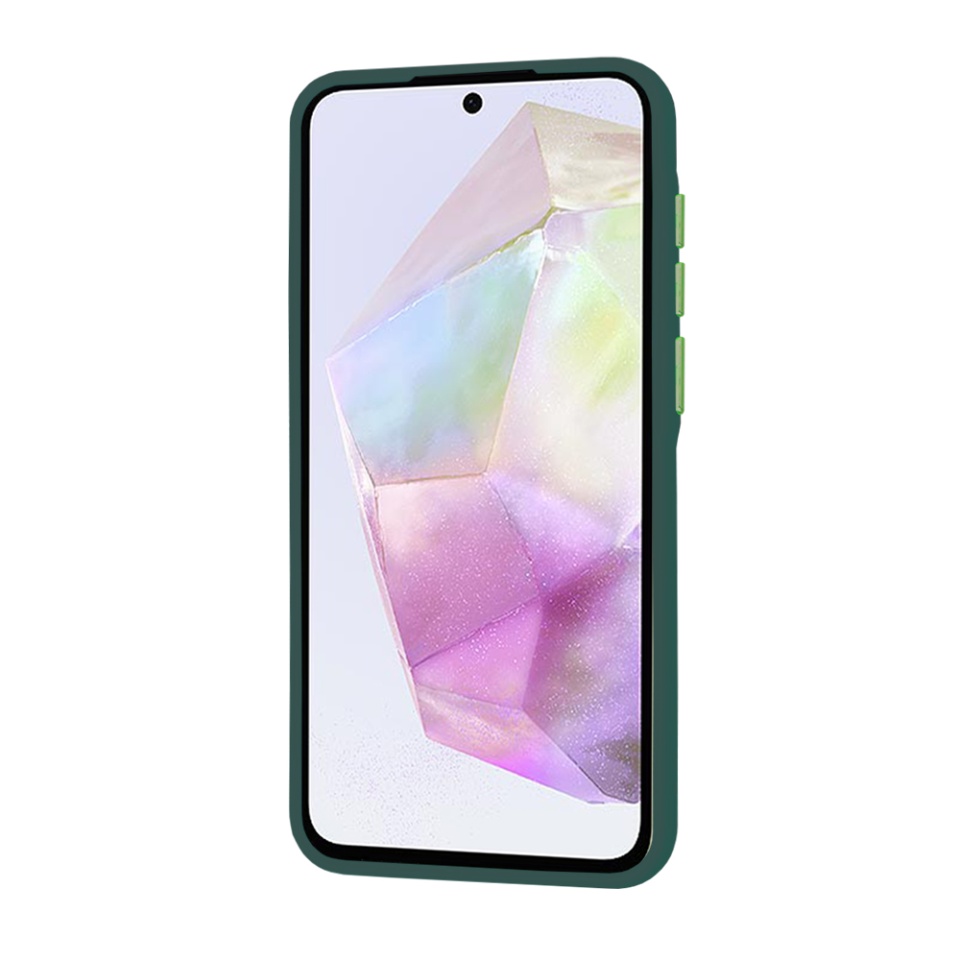 Husa pentru Samsung Galaxy A35 5G, ce Absoarbe Cele mai Aspre Socuri, Skyddar Frosted - Verde inchis - 2 | YEO