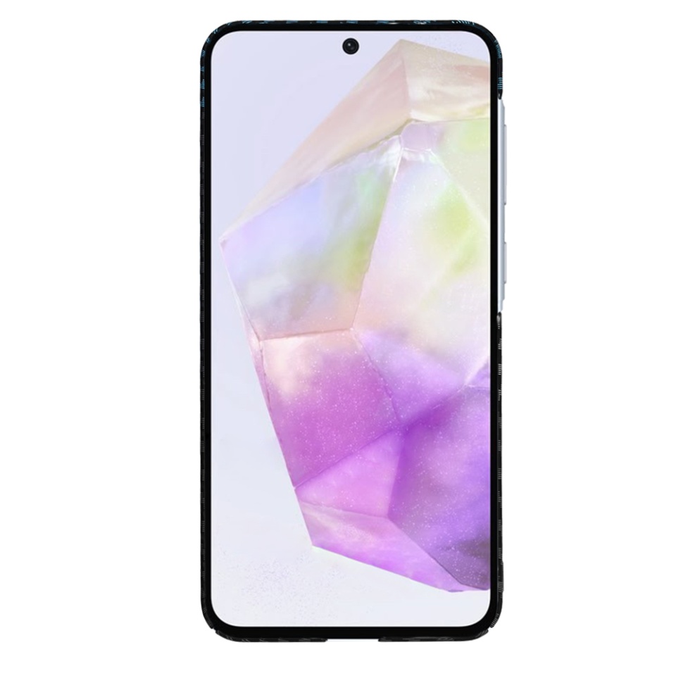 Husa pentru Samsung Galaxy A36 5G, Finisaj Premium cu Textura de Carbon, Design Elegant, SKDR CarbonFlex - Bleu - 1 | YEO