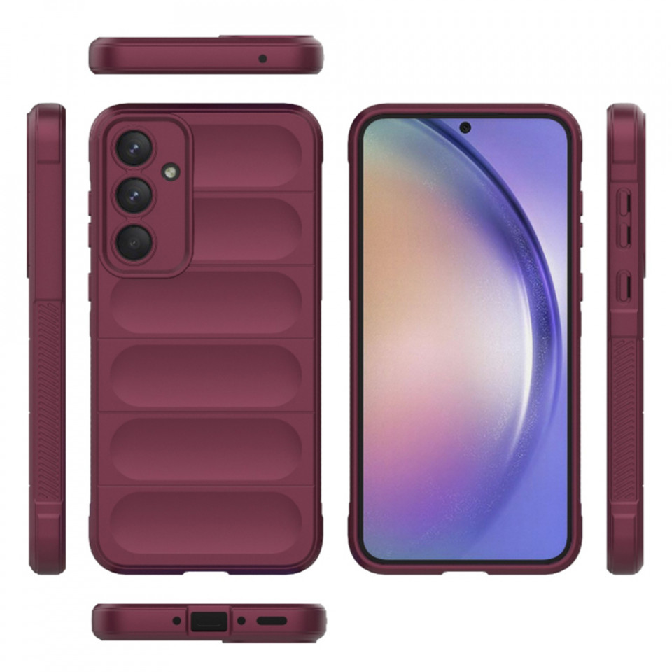 Husa pentru Samsung Galaxy A54 eleganta, din silicon mat, SKDR Vogue - Bordo - 1 | YEO