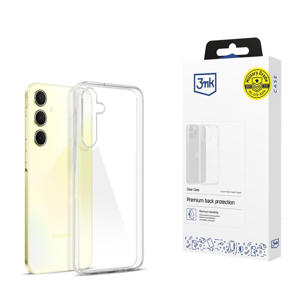 Husa pentru Samsung Galaxy A55 5G, din silicon, 3mk Clear Case, Transparent