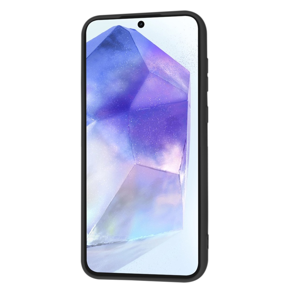 Husa pentru Samsung Galaxy A55 5G din Silicon Catifelat, Protectie Premium, Skyddar SoftElegance - Negru - 2 | YEO