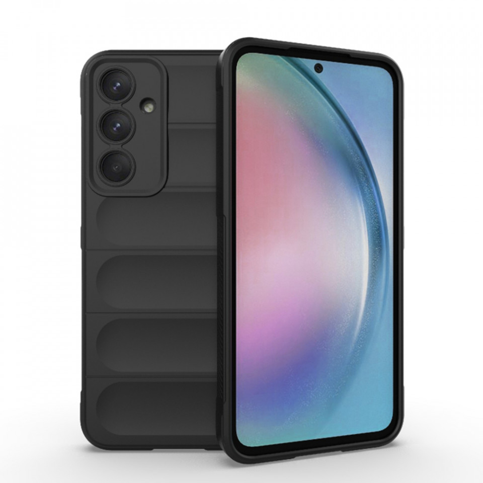 Husa pentru Samsung Galaxy A55 5G eleganta, din silicon mat, SKDR Vogue - Negru