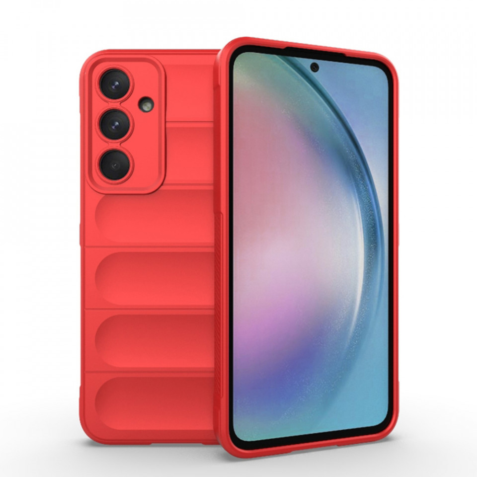 Husa pentru Samsung Galaxy A55 5G eleganta, din silicon mat, SKDR Vogue - Rosu